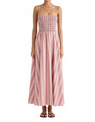 Faithfull The Brand Lida Maxi Dress In Cherry Stripe In Multi