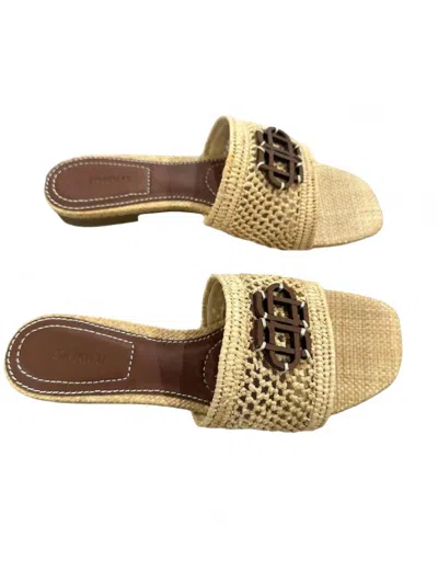 Simkhai Women's Delphi Raffia Flat Sandal In Natural