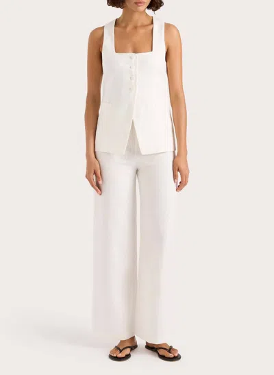 Faithfull The Brand Jackie Linen Vest In White