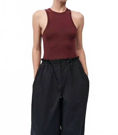 St Agni Jersey Tank Top In Currant In Red