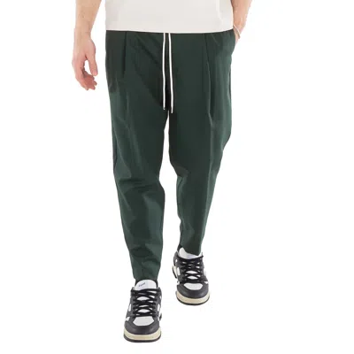 Drôle De Monsieur Drole De Monsieur Men's Green Cropped Pleat Trousers In Green