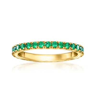 Rs Pure By Ross-simons Lab-grown Emerald Eternity Band In 18kt Gold Vermeil