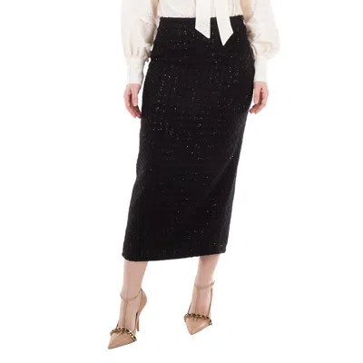 Rotate Birger Christensen Rotate Birgerchristensen Boucle Maxi Skirt In Black