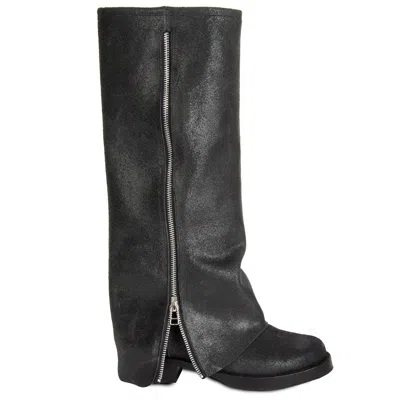 Urbnkicks Cuff Leather Biker Boot By