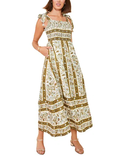 Spartina 449 Saylor Linen-blend Midi Dress In Green
