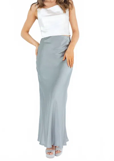 Ottod'ame Flowy Long Skirt In Steel