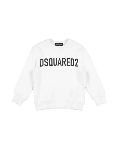 Dsquared2 Toddler Sweatshirt White Size 6 Cotton, Elastane In White