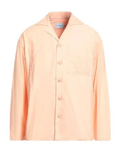 Maison Kitsuné Man Shirt Salmon Pink Size L Cotton In Orange