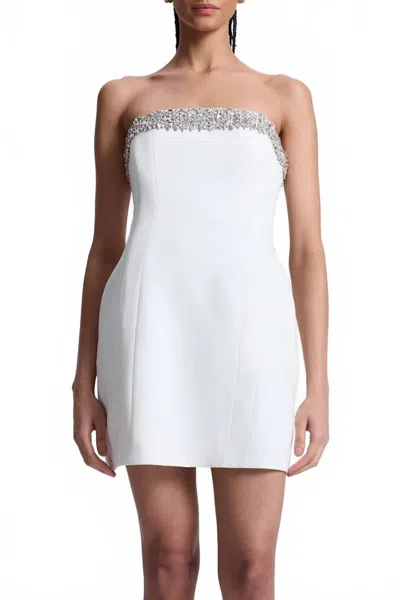 A.l.c Elsie Strapless Embellished Mini Dress In White In White