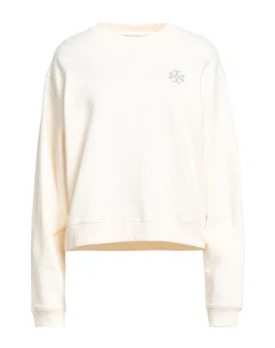 Tory Burch Woman Sweatshirt Cream Size L Cotton