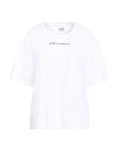 Ea7 Woman T-shirt White Size Xxl Cotton