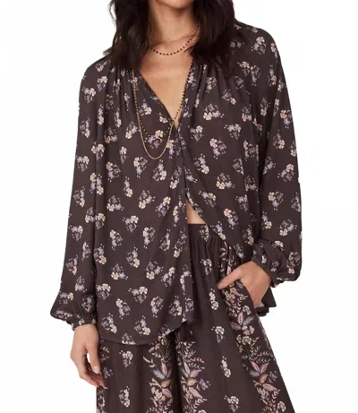 Spell Rebel Spirit Blouse In Hyacinth In Black