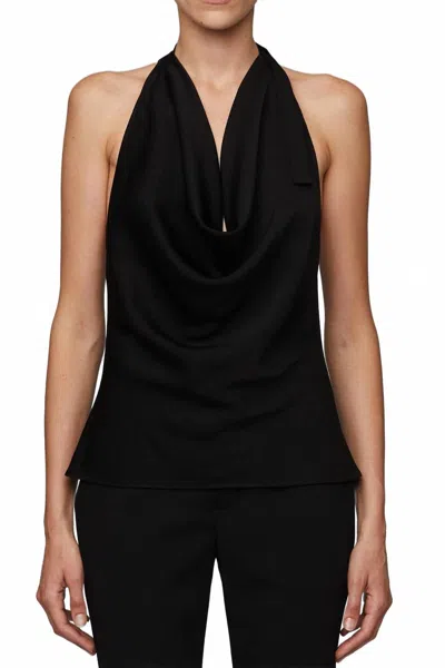 A.l.c Ayla Cowl Neck Top In Black In Black