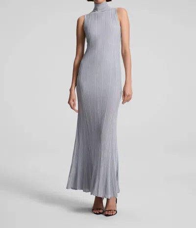 A.l.c Arden Metallic Knit Maxi Dress In Mercury