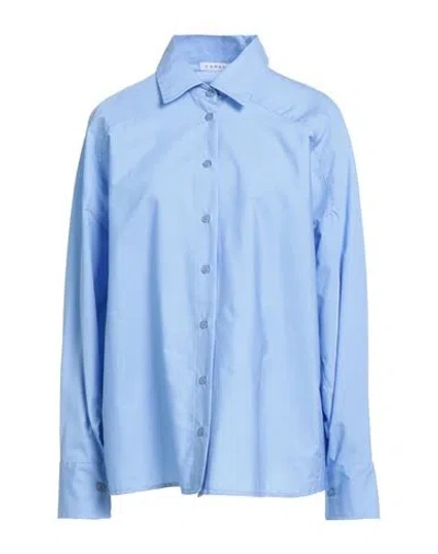 Caractere Caractère Woman Shirt Sky Blue Size 6 Cotton