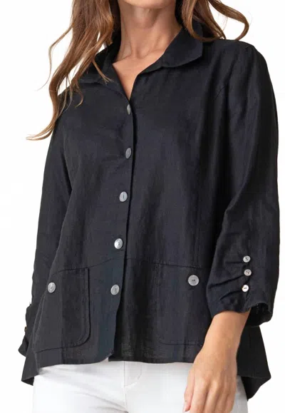 Habitat Linen Solid Favorite Shirt In Black In Black
