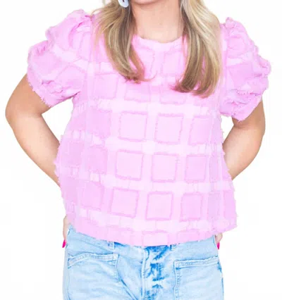 Anniewear Candy Crush Short Sleeve Top In Bubblegum