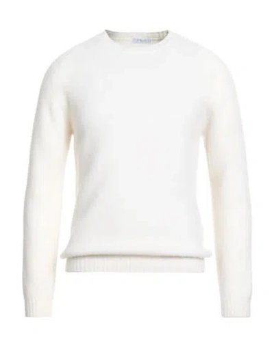 Boglioli Man Sweater Ivory Size Xl Wool, Cashmere In White
