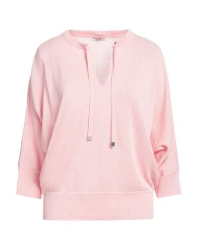 Peserico Woman Sweater Pink Size 14 Linen, Cotton