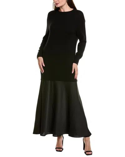 Rag & Bone Millie Wool & Cashmere-blend Maxi Dress In Black