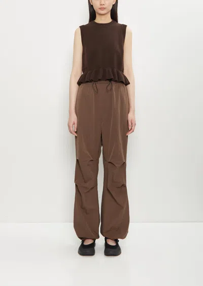 Cecilie Bahnsen Brooks Technical Joggers In Brown