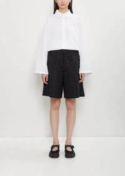 Cecilie Bahnsen Bruno Textured Shorts In Black