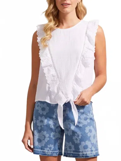 Tribal First Place Tie Top In White In White