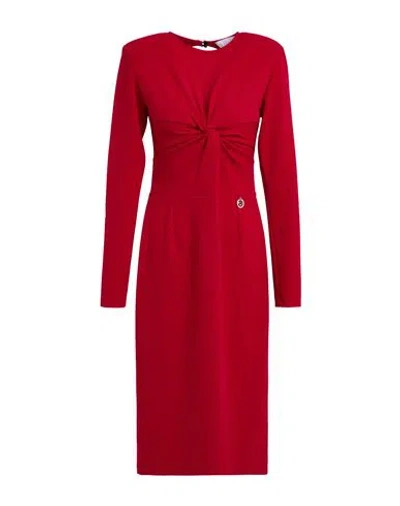 Gaelle Paris Gaëlle Paris Woman Midi Dress Red Size 6 Polyester, Elastane