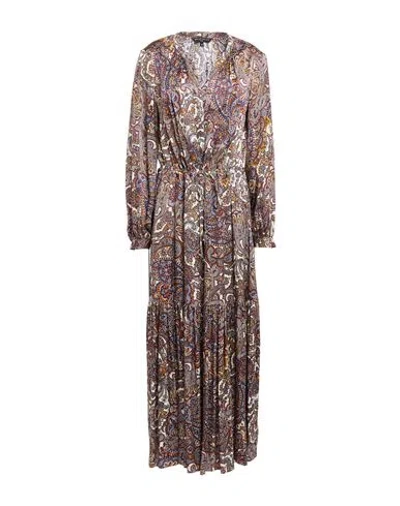 Brian Dales Woman Maxi Dress Burgundy Size 6 Viscose
