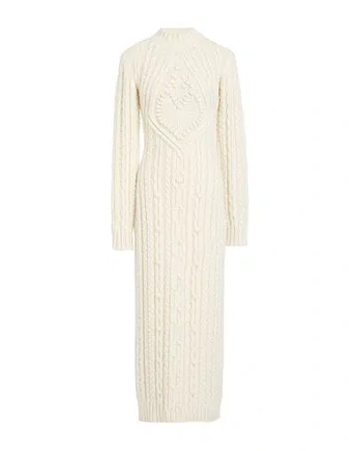 Jean Paul Gaultier Woman Maxi Dress Ivory Size M Virgin Wool, Polyester