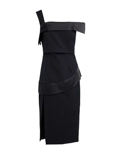 Eureka By Babylon Woman Midi Dress Black Size 10 Polyamide, Elastane