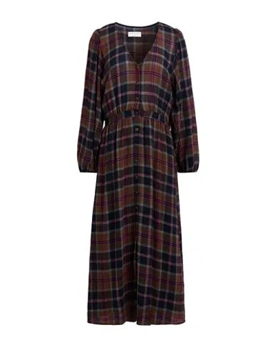 Des Petits Hauts Woman Maxi Dress Chocolate Brown Size 2 Viscose, Wool, Polyester In Brown