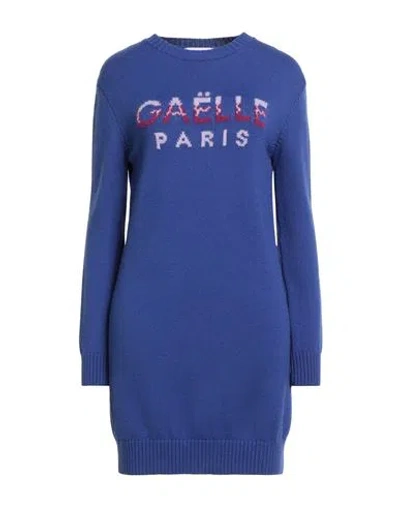 Gaelle Paris Gaëlle Paris Woman Mini Dress Blue Size 1 Wool, Acrylic