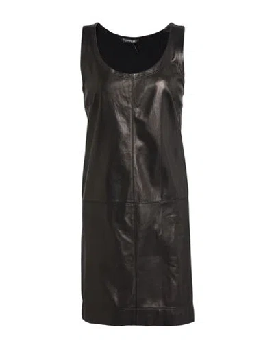 Tom Ford Woman Mini Dress Black Size S Cashmere, Silk, Lambskin