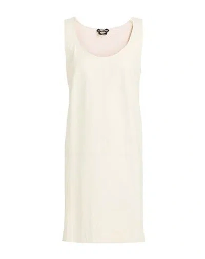 Tom Ford Woman Mini Dress Ivory Size M Cashmere, Silk, Lambskin