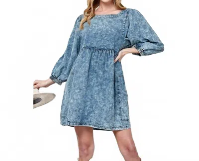 Veveret Icewash Denim Mini Dress