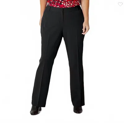Liz Claiborne Audra Mid-rise Trouser Pants In Black In Black