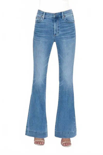 Pistola Kinsley Mid Rise Ultra Flare Jean In Essay In Blue