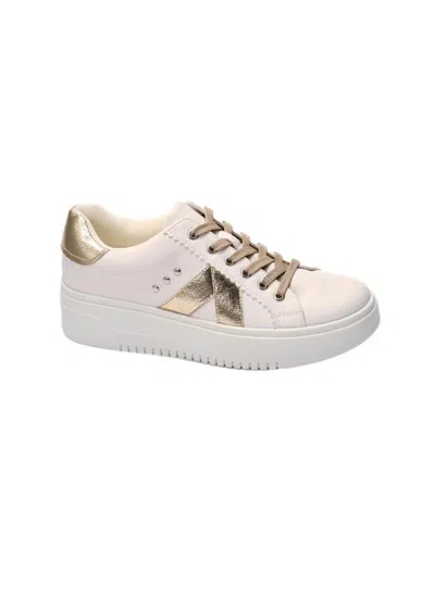 Corkys Footwear Women's Tailgate Sneaker In Gold Crinkle Metallic