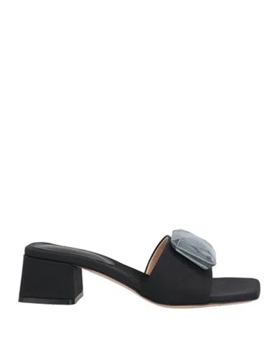 Gianvito Rossi Woman Sandals Black Size 6.5 Textile Fibers