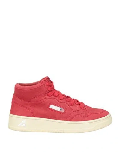 Autry Woman Sneakers Red Size 7 Goat Skin