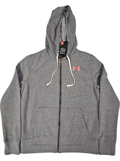 Under Armour Women's Favorite Fleece Full Zip Hoodie In Carbon Heather In Gray