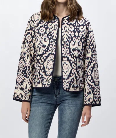 Dear John Denim Elke Long Sleeve Button Up Jacket In Multi Color In Gray