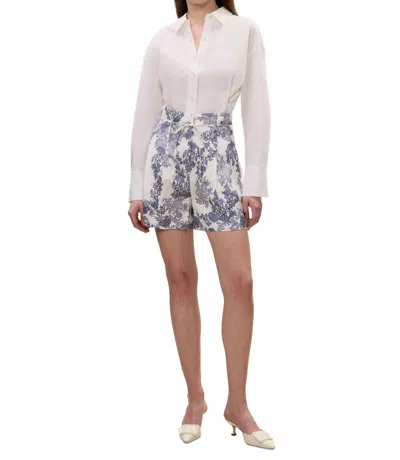 Rebecca Taylor Lena Shine Short In Ivory Toile Combo