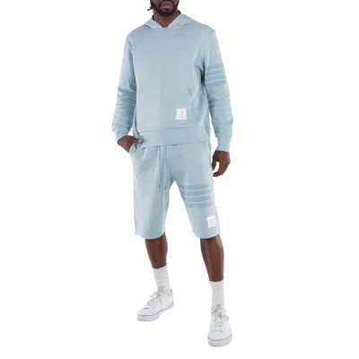 Thom Browne 4-bar Shorts In Cotton Knit In Blue