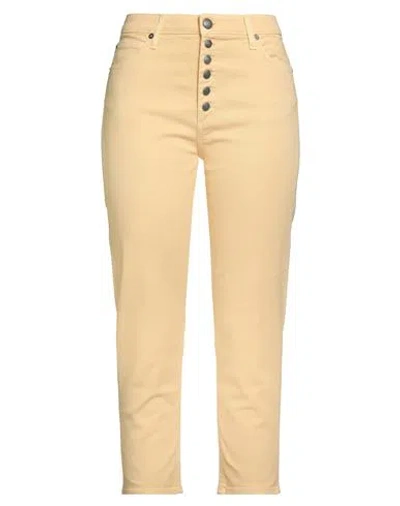 Roy Rogers Roÿ Roger's Woman Jeans Pastel Yellow Size 31 Cotton, Elastane