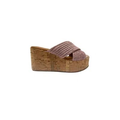 Cordani Women's Jenny Raffia Wedge In Rosa