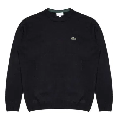 Lacoste Man Sweater Midnight Blue Size L Cashmere, Wool In Black
