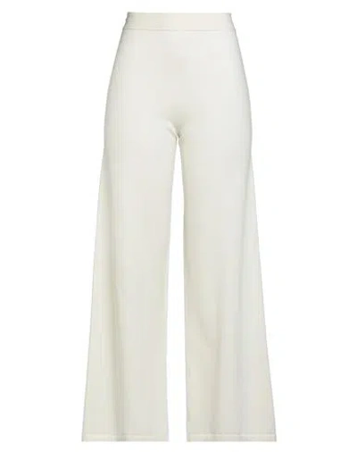 Gentryportofino Woman Pants Cream Size 10 Virgin Wool, Cashmere In White