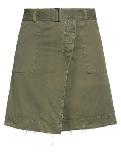 Department Five Department 5 Woman Mini Skirt Military Green Size 6 Cotton